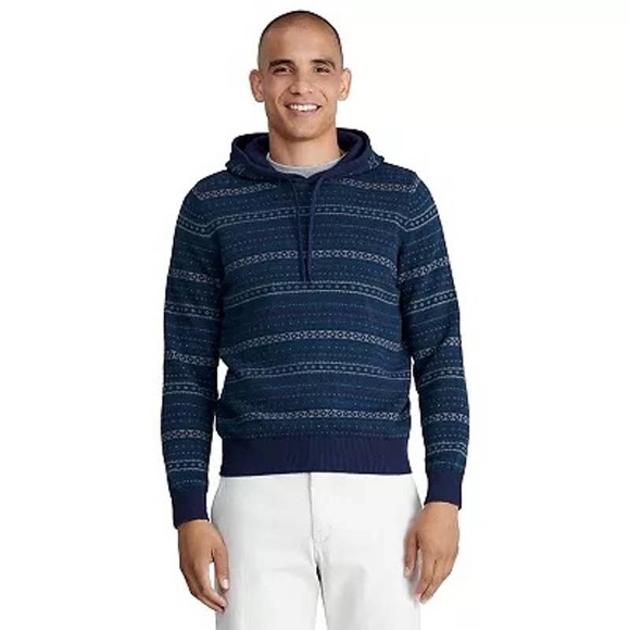 Men's IZOD Fair Isle Hoodie Size Medium - Picture 1 of 1